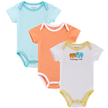 3 Pieces lot Baby Romper Girl and Boy Short Sleeve Leopard Print Summer Clothing Set for