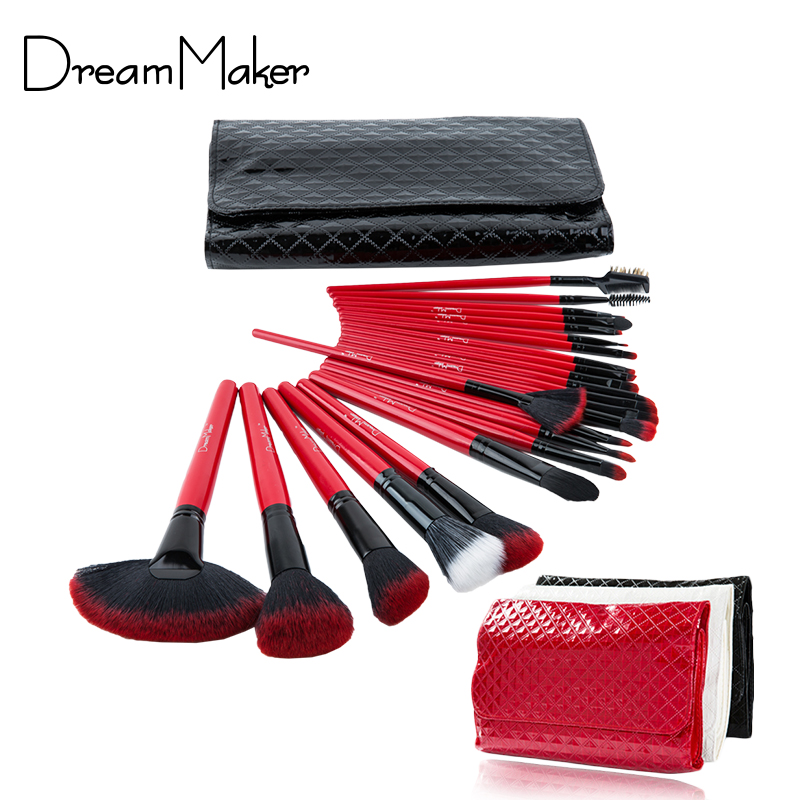 Professional 24pcs Makeup Brush Set Make up Toiletry Kit Wool Brand Make Up Brush Tools PU