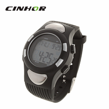Moda Casual Digital deportes para hombre y mujeres Monitor de ritmo cardíaco reloj Color negro + plata ( 1 x CR2032 )