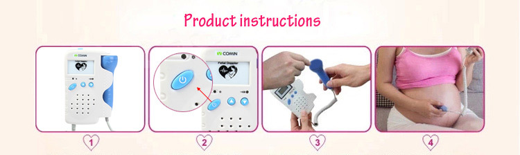 VCOMIN Fetal Doppler FD-200A Fetal Heart Rate Detection Device for Home Office Supplies