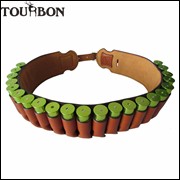 Tourbon-Hunting-Gun-Accessories-Vintage-Shotgun-Ammo-Belt-Genuine-Leather-12Gauge-Cartridges-Belt-Brown-for-Hunting