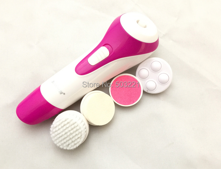 2015 new high quality 4 in1 face care cleaner facial exfoliator electronic massager beauty skin face