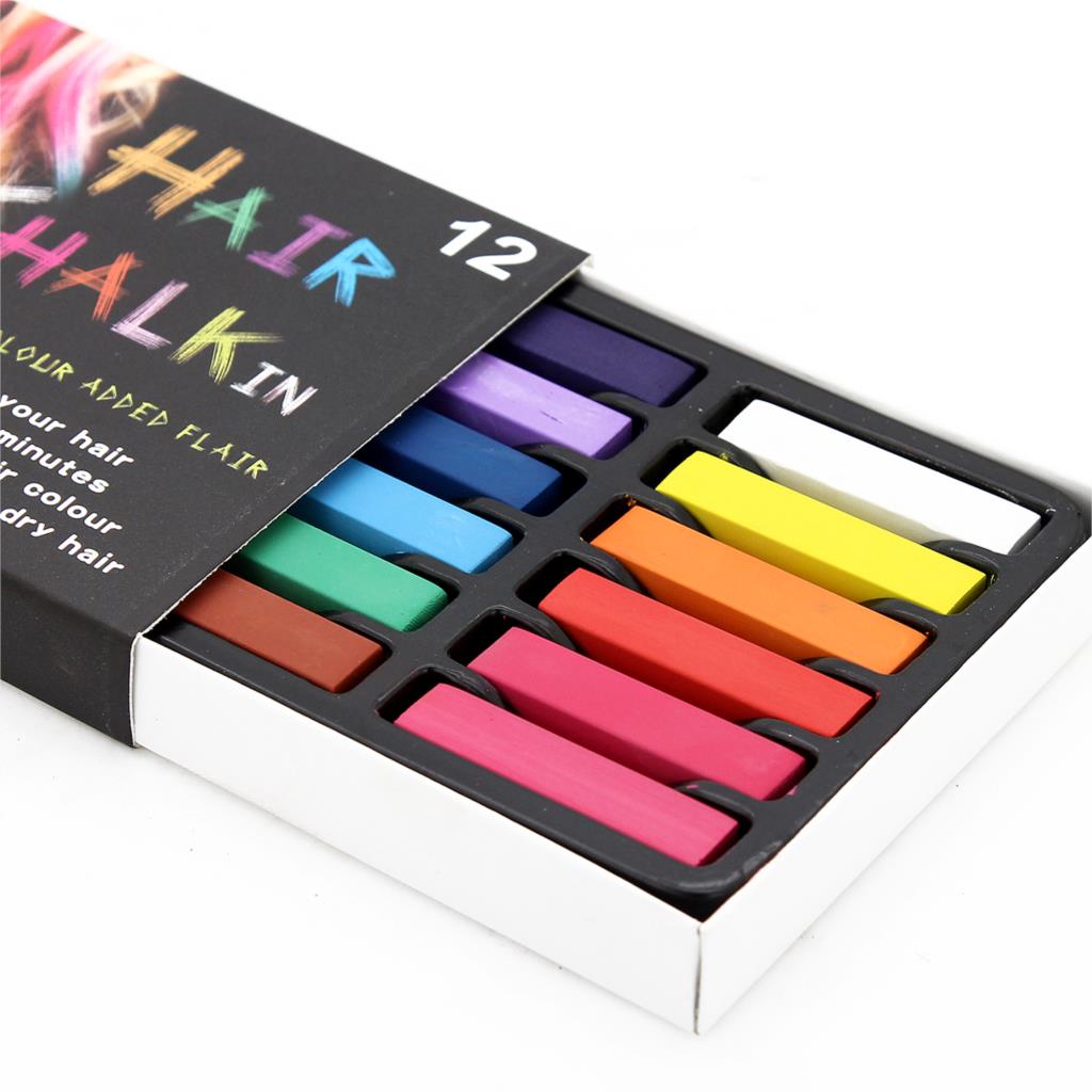 Hot Selling Popular 12 Colors Non toxic Temporary Salon Kit Pastel Chalk Pastel Chalk Use For
