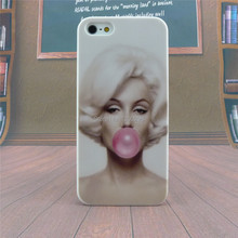 Free Shipping Stylish Marilyn Monroe Bubble Gum Protective Hard Cover Case For Apple i Phone iPhone