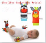 4Pcs(2Pcs Socks+2Pcs Wrists)Hot New Infant Baby Kids Sock And Wrist Rattles Cute Intellectual Developmental Toys Animal 4Pcs(2Pcs Socks+2Pcs Wrists)Hot New Infant Baby Kids Sock And Wrist Rattles Cute Intellectual Developmental Toys Animal