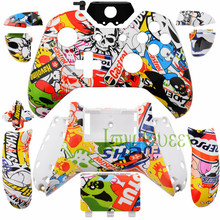 IVY QUEEN Custom Controller Shell Kit For Microsoft XBOX One 1 Wireless Controllers Hydro Dipped Sticker Bomb skin case Cover
