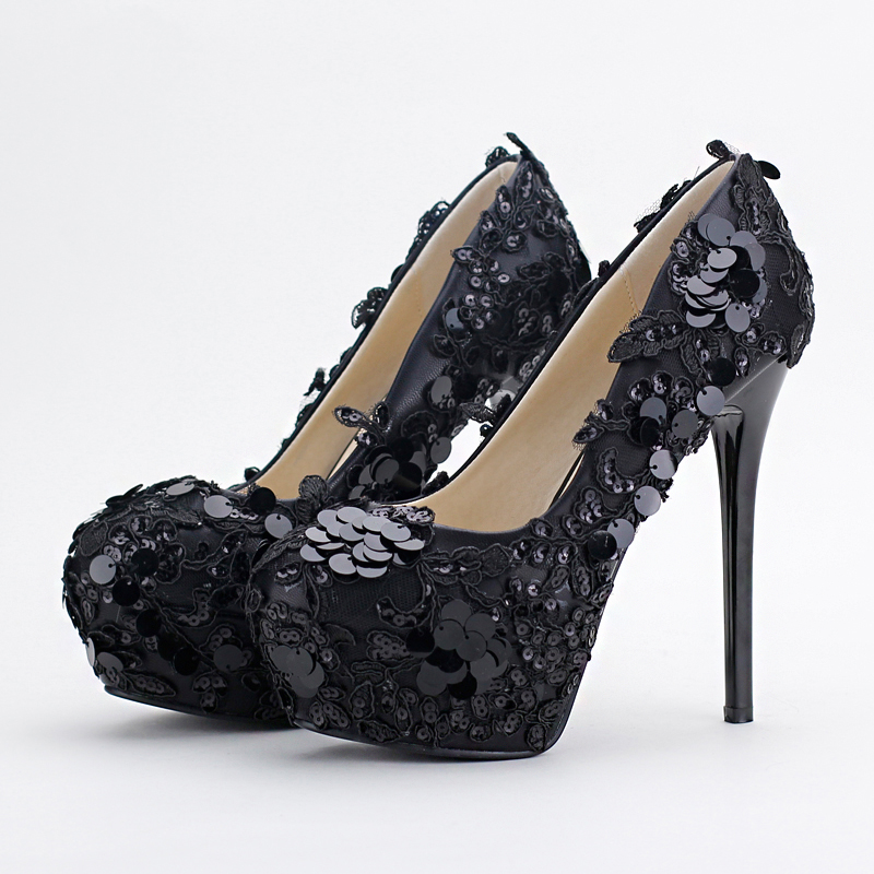 Popular Wedding Shoes Black LaceBuy Cheap Wedding Shoes