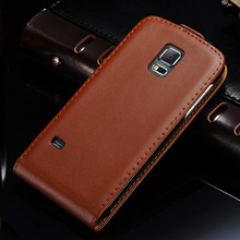 Luxury Genuine Leather Case for Samsung Galaxy S5 Mini G800 Flip Style Phone Bag Cover For