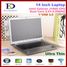 14” laptop notebook computers Intel Celeron J1800 Dual Core 2.41-2.58GHz, 8GB RAM+1T HDD, WIFI, Webcam,HDMI China