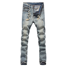 Famous Brand Men Jeans Ripped Balmai Jeans Sashes Hip Hop Dance Pants Skinny Men Drawstring Distressed Sports Man Jean Homme Hot