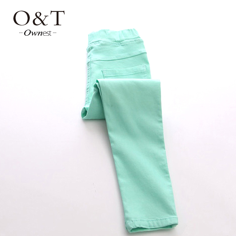 Drop Shipping Hot Sale 2015 Autumn Child Female Baby Slim Stretch Cotton Trousers Girl Legging