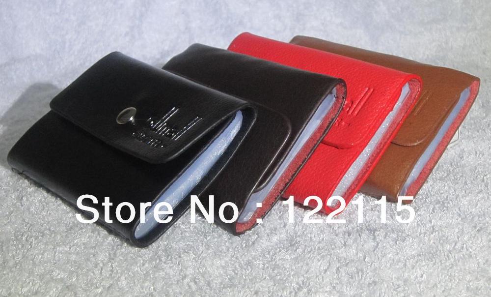 Free Shipping 2013 Newest Genuine  Leather  Wallet  Credit Card Bank  Card Holder Card Wallet Card Package Factory Directly