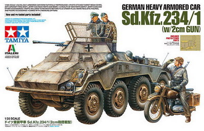 Tamiya 37019 German Heavy Armored Car Sd.Kfz.234/1 (w/2cm Gun) 1/35 scale kit