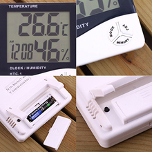 Mini Digital LCD Temperature Humidity Meter Clock Indoor Hygrometer Thermometer 5A76