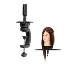 2015 Brand New Adjustable Hair Salon Hairdressing Clamp Training Black Head Mannequin Holder Free Shipping