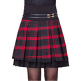 Free Shipping 2016 Women Euro and American Fashion OL Pleated Plaid Skirt Female Casual Max size