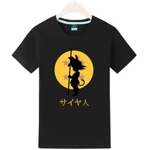 Son Goku T-Shirt Anime Dragon Ball 2016 New Fashion Short Sleeve Tee Shirt 100% Cotton Mens Top Print Tshirt Free Shipping