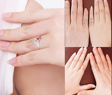 60 Off Arrow Shape Wedding Couple Rings Fashion Ruby CZ Gemstone Bague For Women Jewelry Lovers