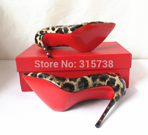 High Heels Red Bottom Sole Shoes Pumps Pointed Toe Patent PU ...