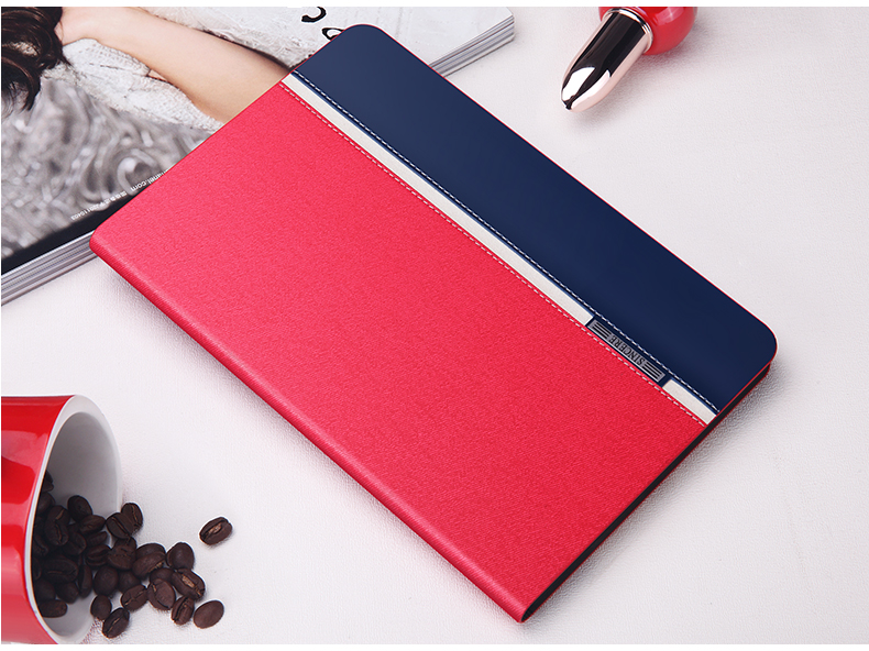 For iPad Pro 9.7 Case Smart Flip Cover Stand PU Leather Tablet PC Case Ultra Thin Sleep Wake Contrast Color Protective Shell
