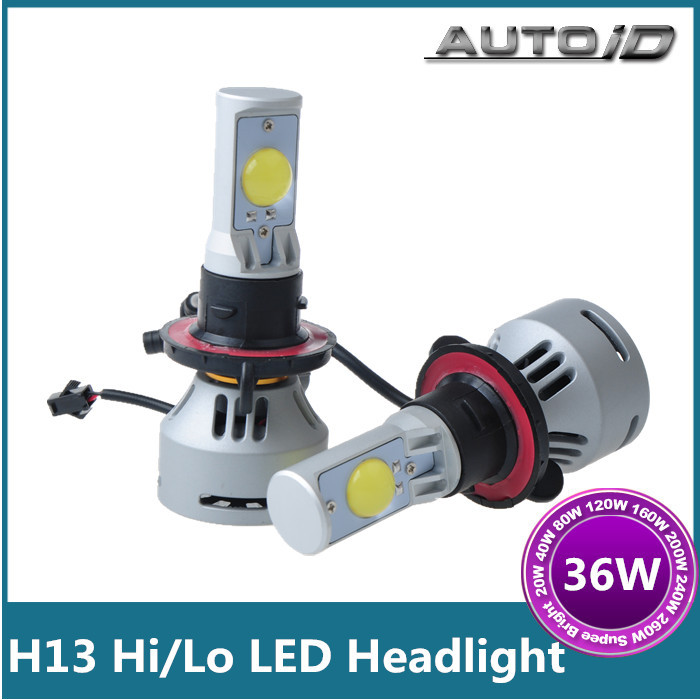 Truck Auto Headlamp 36W 3200lm 6500K CREE MTG H13 Hi/Lo LED Headlight Bulbs