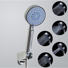 2015 new 5 function Shower Head ABS With Chrome Plated Bathroom Hand Shower Water Booster Showerhead ducha chuveiro