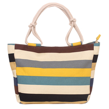 Fashion canvas bags for woman handbag big famous multicolor handbag