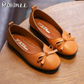 WOBIPULL Girls single shoes 2017 spring and autumn bow girls princess PU leather shoes large children
