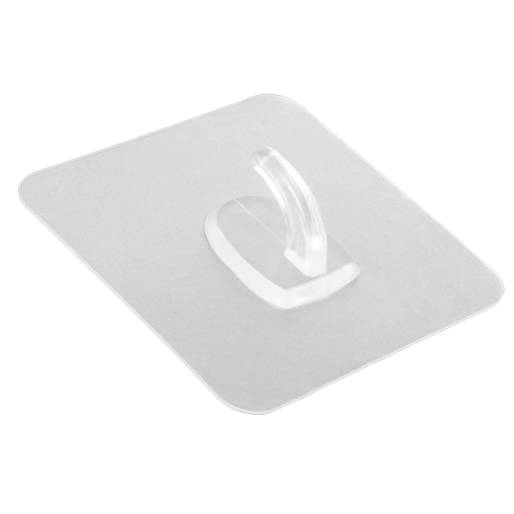 Home Clear Self Adhesive Hook Sticky Coat Holder Rack Wall Clothes Hat