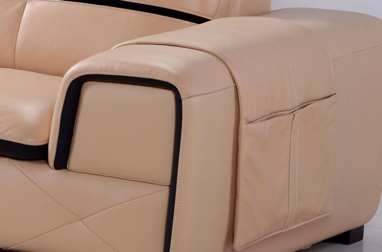 Aliexpress.com : buy eenuine leather sofa , beige color modern and ...