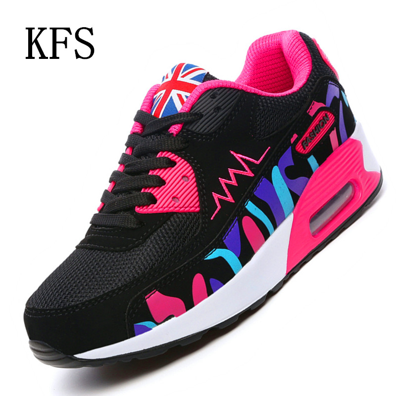 KFS New 2016 Fashion Flats Women Trainers Breathable Sport Woman Mesh font b Shoes b font