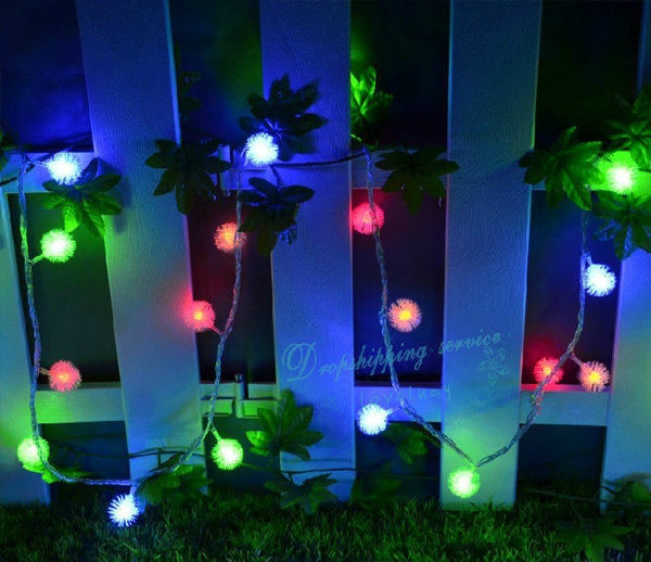 10m Snow Ball String Lights Lamp String LED Flash Christmas Holiday Stars Copper Waterproof Free ...
