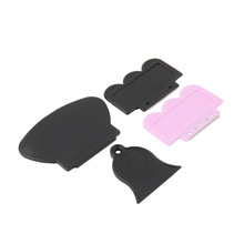 Pro New Style Nail Art Stamping Stamp Tools Scraping Knife Set Rectangle Round nail stamper nail