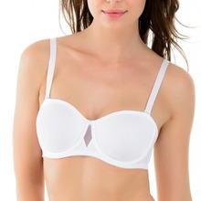 Free shipping Big Size Womens Sexy Non Padded Convertible Strapless Underwire 1/2 Cup Bridal Wedding Bra 32 34 36 38 B C D DD E