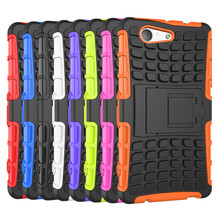 Shimizu case Unique Hybrid Cool Back Cases For Sony Xperia Z3 Compact Z3 Mini Z3C phone cases Car Tyre Skin Stand Holder Frame