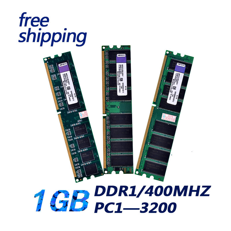hot sell brand new work on all motherboard ddr1 1gb pc3200 8bits ram memory, free shipping