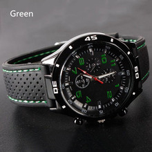 Free Shipping Mens Silicon Sports Wrist Watch Fashion Mens Racer Military Aviator Army Style Unisex 6