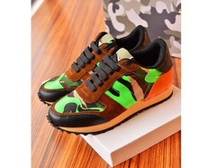fashionville free ship u026 40 41 42 43 44 unisex camo stud genuine leather sneakers