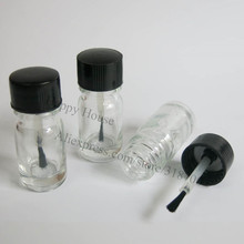 500 x 5ml Mini Glass Nail Polish Glass Bottle,Small Glass Oil Bottle With Brush Cap, Brush Cap Top Glass Container
