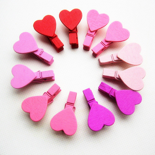 Heart  unique Love Mini craft Wooden Paper supplies  Clothes Unique Designer 12Pc/BAG Photo paper