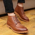 In autumn and winter boots to help men high top plus velvet plus cotton shoes in