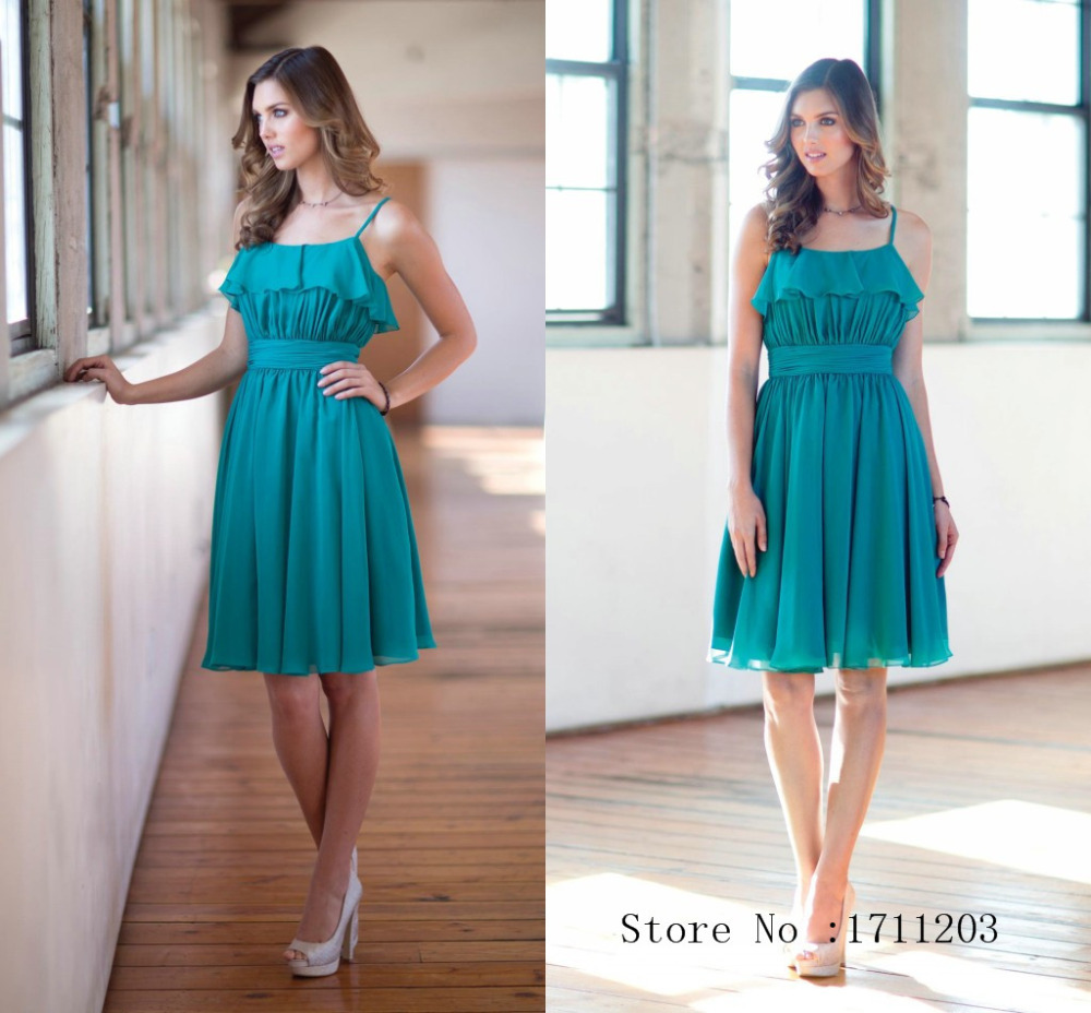 Wedding Summer Bridesmaid Dresses high quality summer wedding bridesmaid dresses buy cheap stylish green short women party pleat chiffon a line spaghetti strap beach bridesmaid