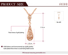ROXI Summer Fashion Classic Hollow Necklace Rose Gold plated 100 Hand Made Tear Pendant Jewelry