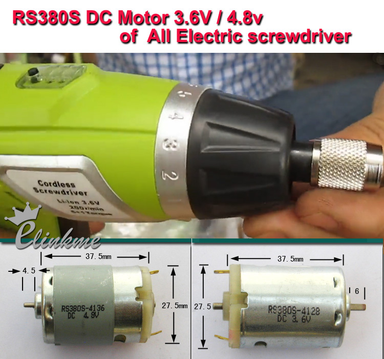 4.8V DC motor RS380S 4136 DC 4.8V of Electric screwdriver ,free