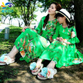 Mother and daughter s clothes toddler girls clothing 2016 summer Family Pack Harness Sling dresses kids