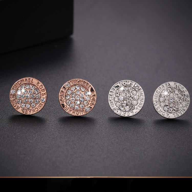 Brand New Arrival Gold/Silver/rose gold color earrings Fashion Crystal Alloy Stud earrings for men & women