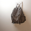 Retro Simple Women Casual Backpack Rivets Belt Buckle Ornament Flap Bag 2016 New Trendy Fashion Backpack