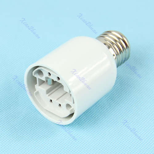 2015  newest  White E27 to G24 Socket Base LED Halogen CFL Light Bulb Lamp Adapter Converter  free  shipping