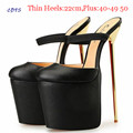 Plus 46 47 48 49 50 Summer Stiletto zapatos sandals 22cm Ultra high thin heels sexy