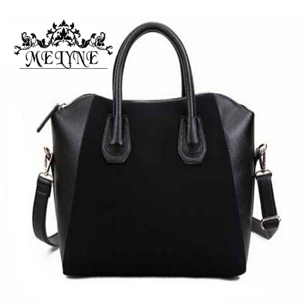 Hot Sale Bag fashion bags 2015 patchwork nubuck leather women s handbag smiley shoulder bags free